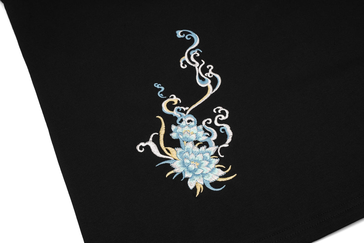 ET517 Blue Kirin Embroidered Tee