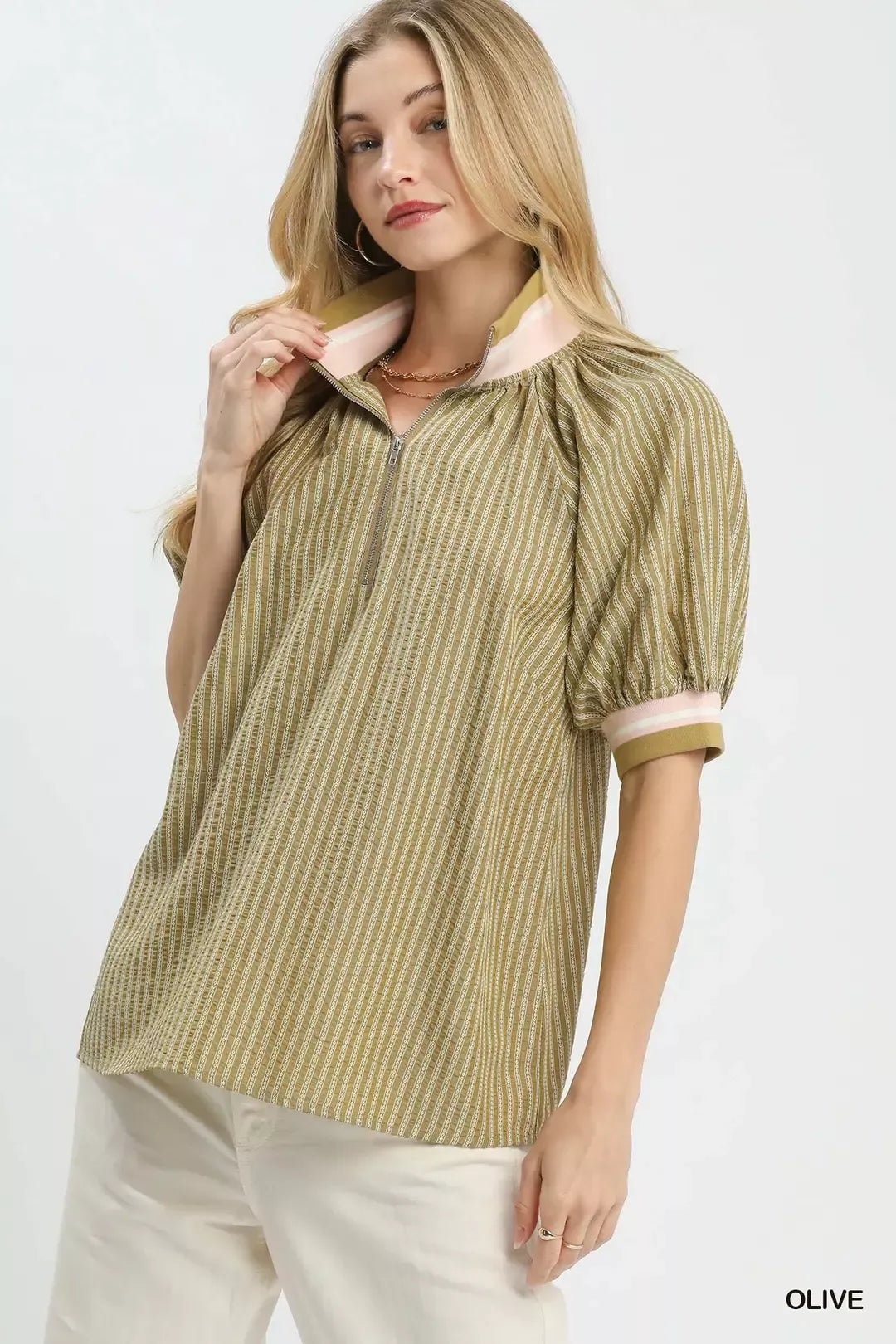 Umgee Botanical Print Blouse