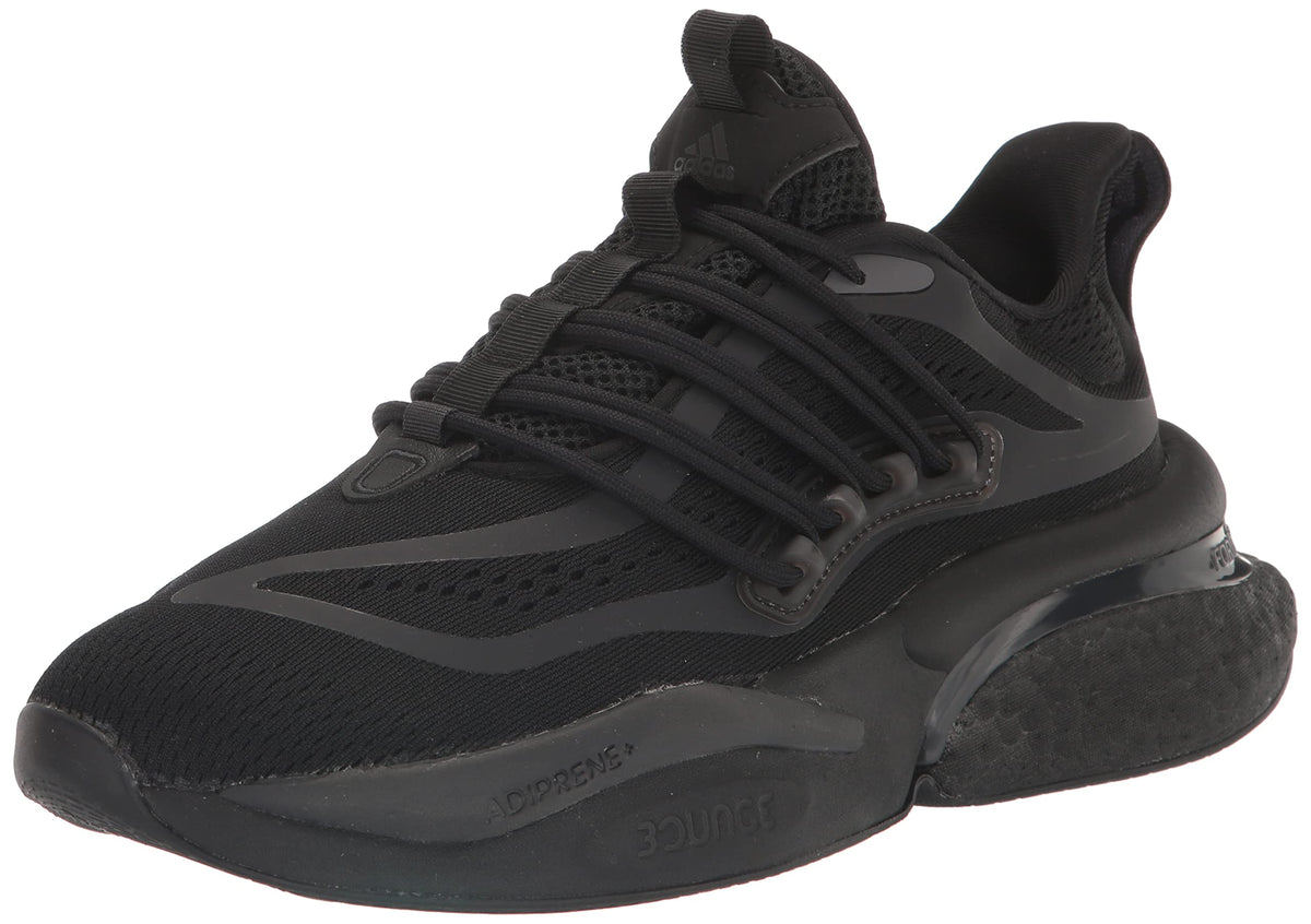 adidas Mens AlphaBoost V1 Running Shoe Black/Grey/Carbon 10.5