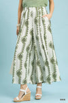 Umgee Geometric Boho Print Wide Leg Pants