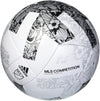 adidas MLS Competition Match Ball Replica Soccer Ball White/Silver Metallic/Black 5