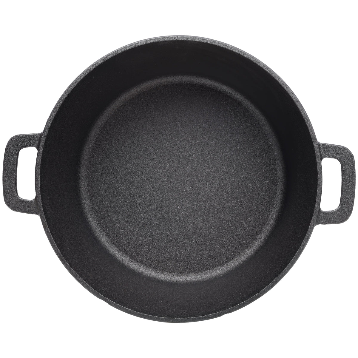 2 in 1 Pre-Seasoned Cast Iron Dutch Oven With Dual Handles, Outdoor Camping Deep Pot for Camping Fireplace Cooking BBQ Baking Campfire, 5 Quart.With 2pcs Silicone Handel Covers.
