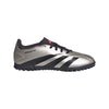 adidas Club Predator Turf Sneaker Platin Metallic/Aurora Black/Turbo 4.5 US Unisex Big Kid