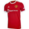 adidas Mens 2021-22 Manchester United Home Jersey (Real Red X-Large)