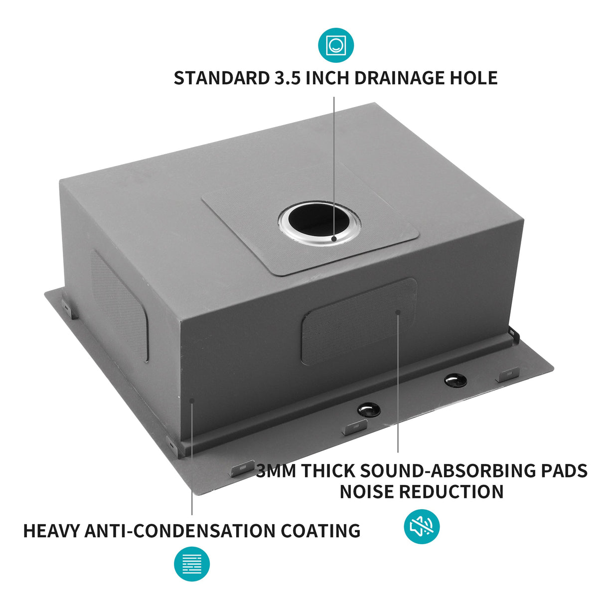 Brushed Nickel Stainless Steel Drop-in Kitchen Sink with Ledge Workstation, 33x22 Inch, 16 Gauge