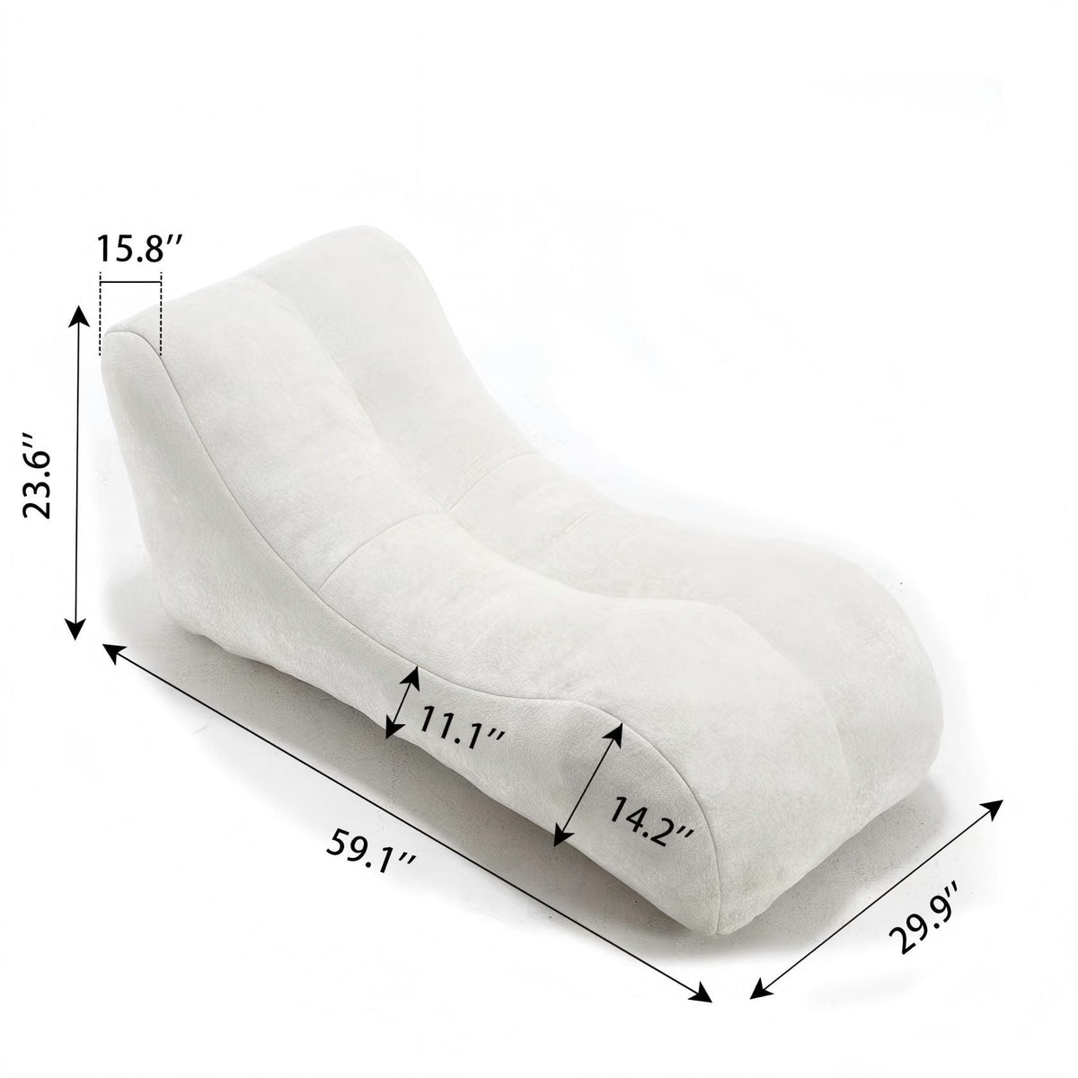 Creative Bean Bag Sofa Chair for Adults with High-Quality Sponge Filling and Polyester Fiber,59x30x23.6 inches