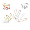 10pcs/lot Safety Pins Brooch Blank Base Brooch Pins 50/80/90mm Pins 3/5 Rings Jewelry Pin for Jewelry Making Women's Brooch Pins Pullover Scarf Clips Stainless Steel Heavy Duty Safety Pin