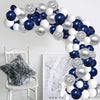 112/152 PCS White Silver Nave Blue Party Balloons Garland Kit Wedding Birthday Decoration Bridal Balloons For Weddings Aniversaly Parties and Boy Birthday In Modern Luxury Elegant Design