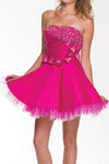 CLEARANCE - Juliet 1213 Lace Up Back Dress Short A-Line Strapless (Size XL)