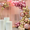126pcs Gold Rose And Pastel Baby Pink Balloons For Birthday Wedding Christmas Party Baby Shower Bridal Showers Girl Party Birthday Ballon Decoration
