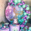 132Pcs/set Mermaid Balloon Arch Kit Mermaid Tail Balloons Mermaid Party Decoration Balloons For Party Girl Birthday Party Modern Decoration