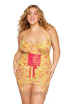 Plus Size Springtime Garter Chemise