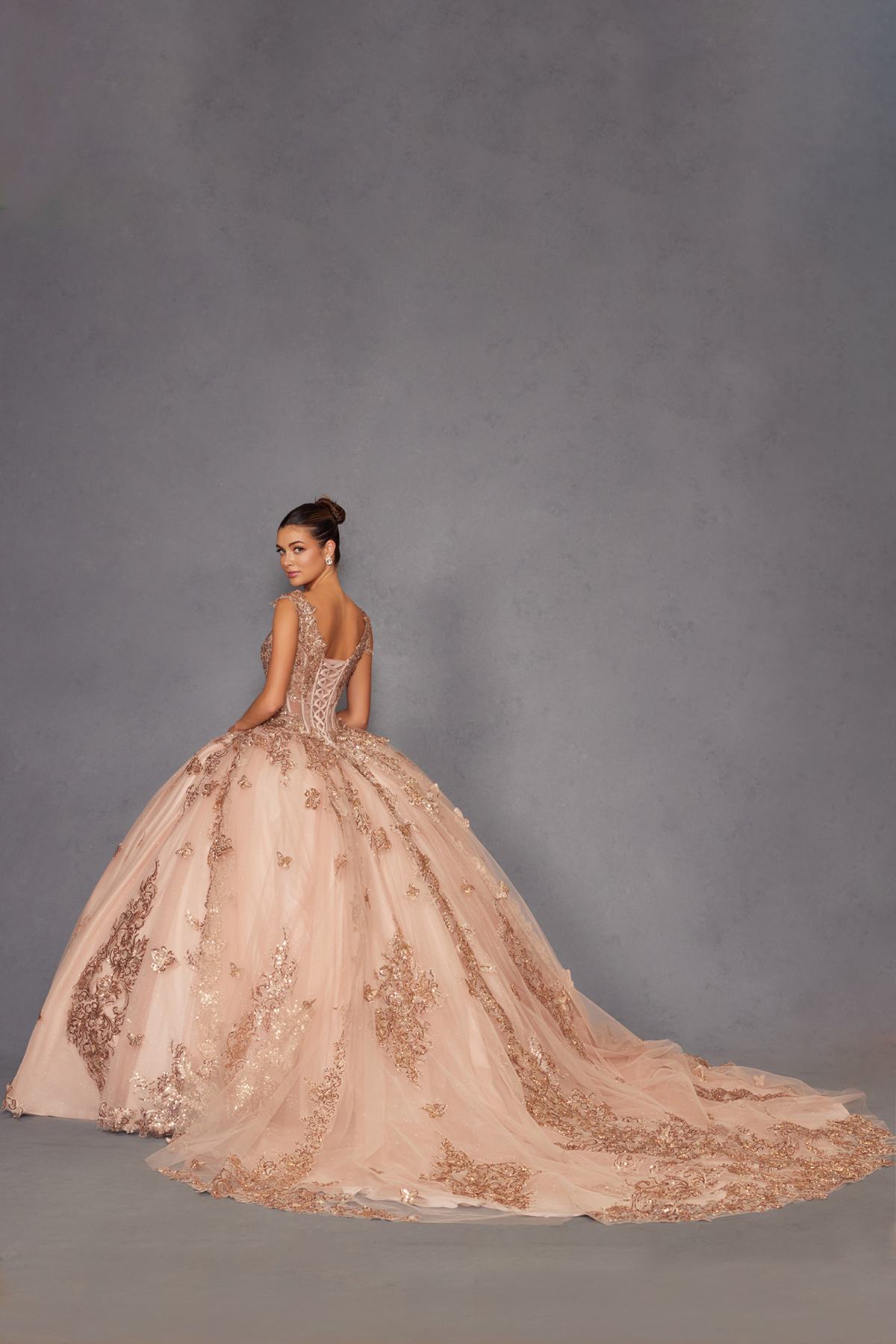 Juliet JT1485J Off the Shoulder Cinderella Quinceanera Ball Gown