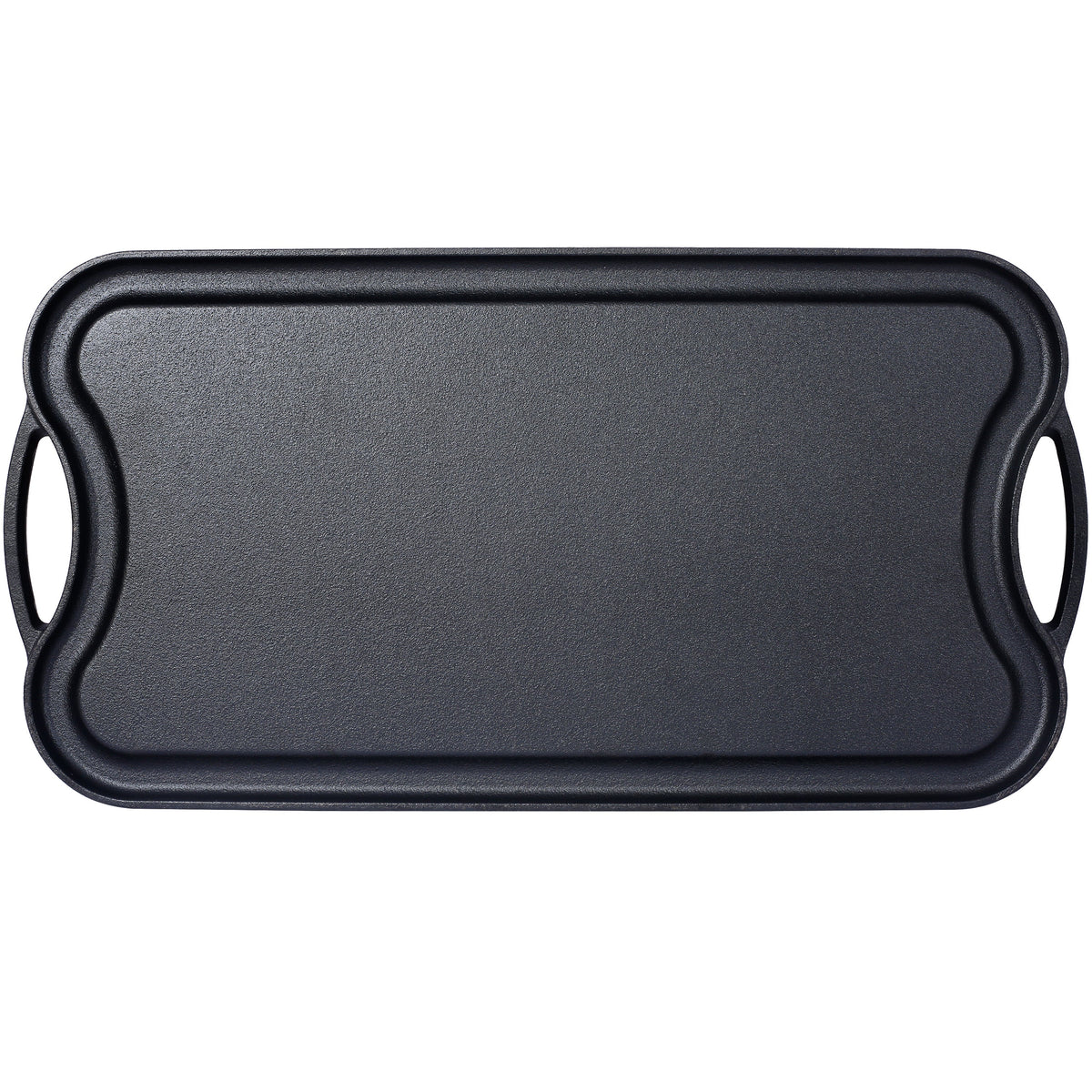 Pre-Seasoned Cast Iron Reversible Rectangular Grill/Griddle, Black,20inch x 10inch