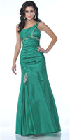 CLEARANCE - Cinderella Divine 1646 Long Dress Taffeta One Shoulder (Size 6)
