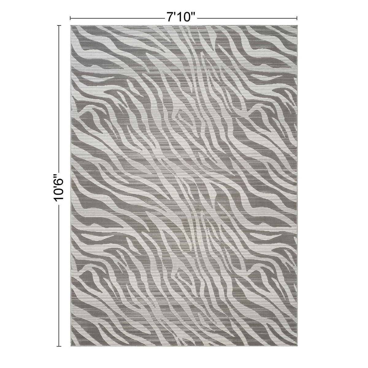 Geometrix GC_DIM1008 Gray 7 ft. 10 in. x 10 ft. 6 in. Contemporary Area Rug with Geometric 3D Effect