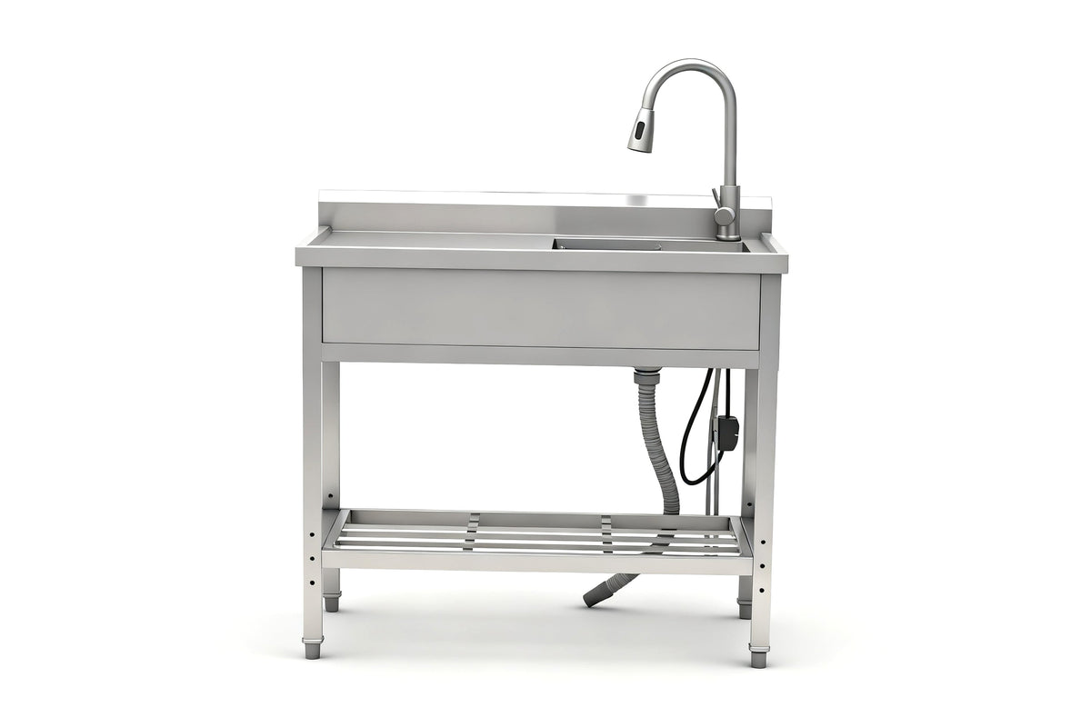Stainless Steel Utility Sink, Freestanding Sink 2