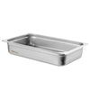 6 Pack Hotel Pans, Full Size Anti-Jam Steam Pan, 0.8mm Thick Stainless Steel Restaurant Steam Table Pan, 4-Inch Deep Commercial Table Pan, Catering Storage Food Pan, for Industrial & Scientific