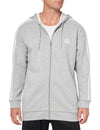 adidas Mens Essentials Fleece 3-Stripes Full-Zip Hoodie Medium Grey Heather