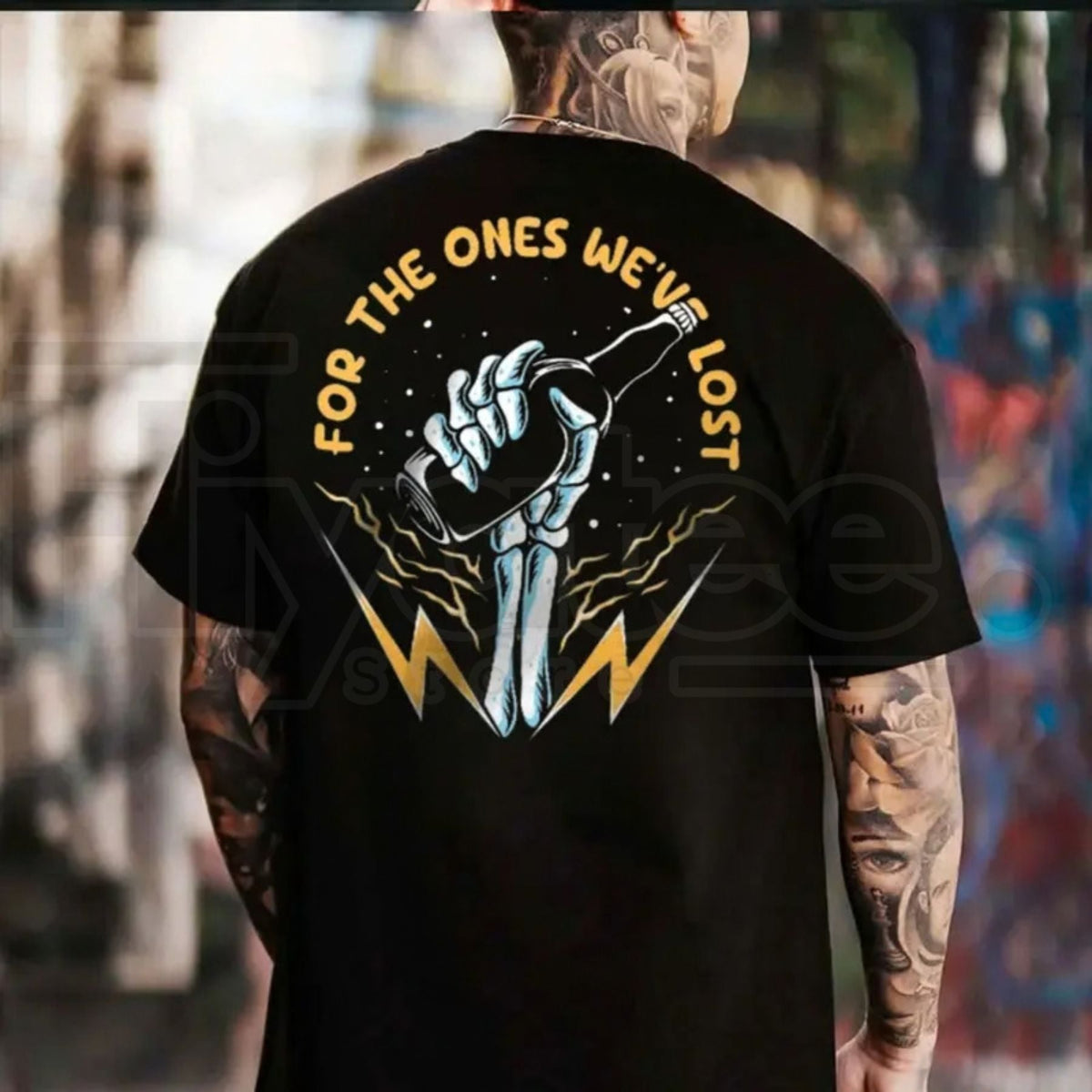 "For The Ones We've Lost" Memorial Back Print T-Shirt – Biker & Blue Collar Tribute