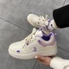 Fashion Spring Womens Sneakers Lace Up Casual Shoes Breathable Comfortable Women's Casual Flats Elegant Soft Walking Sneakers Elegant Soft Design