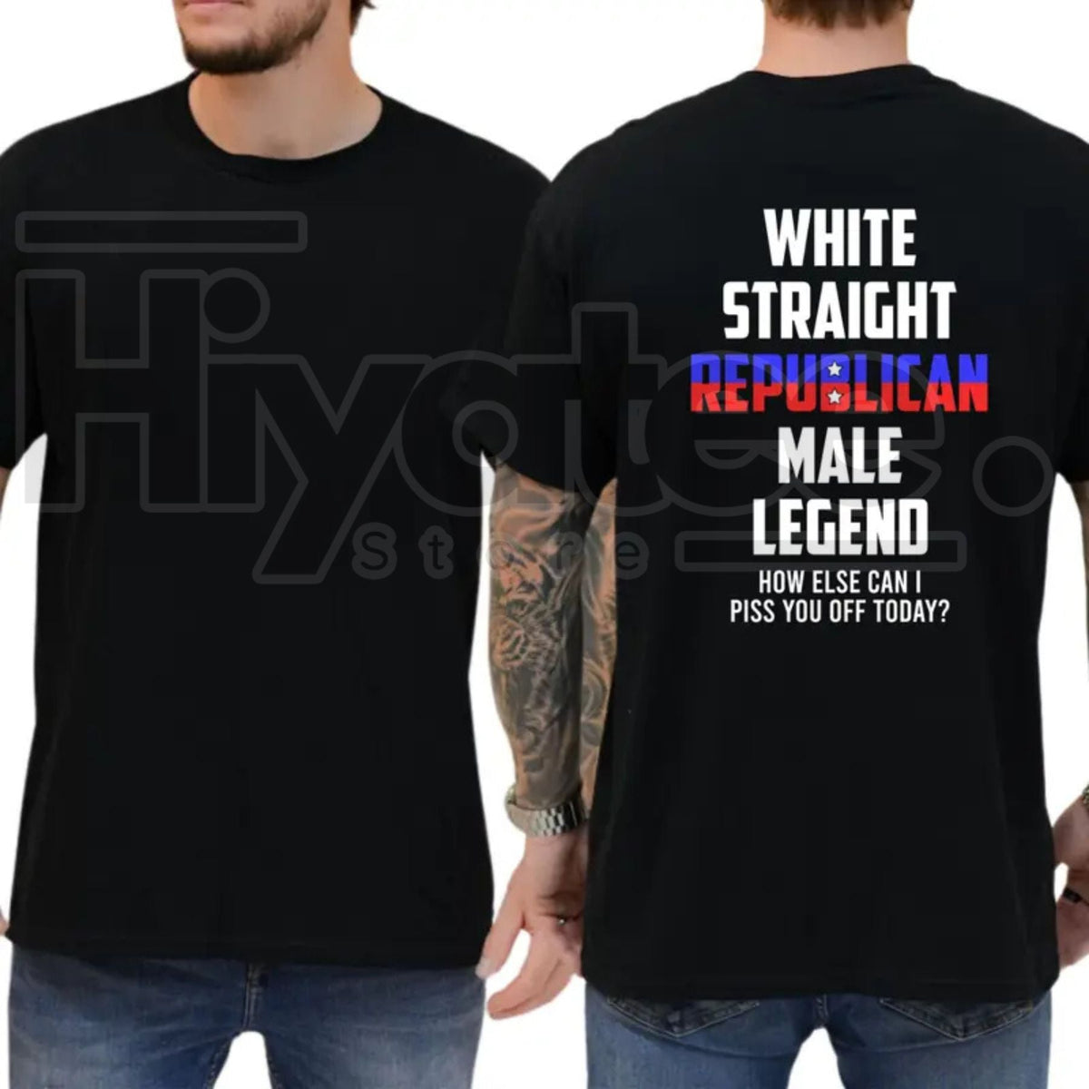 "White Straight Republican Male Legend" – Funny Political Men’s Top