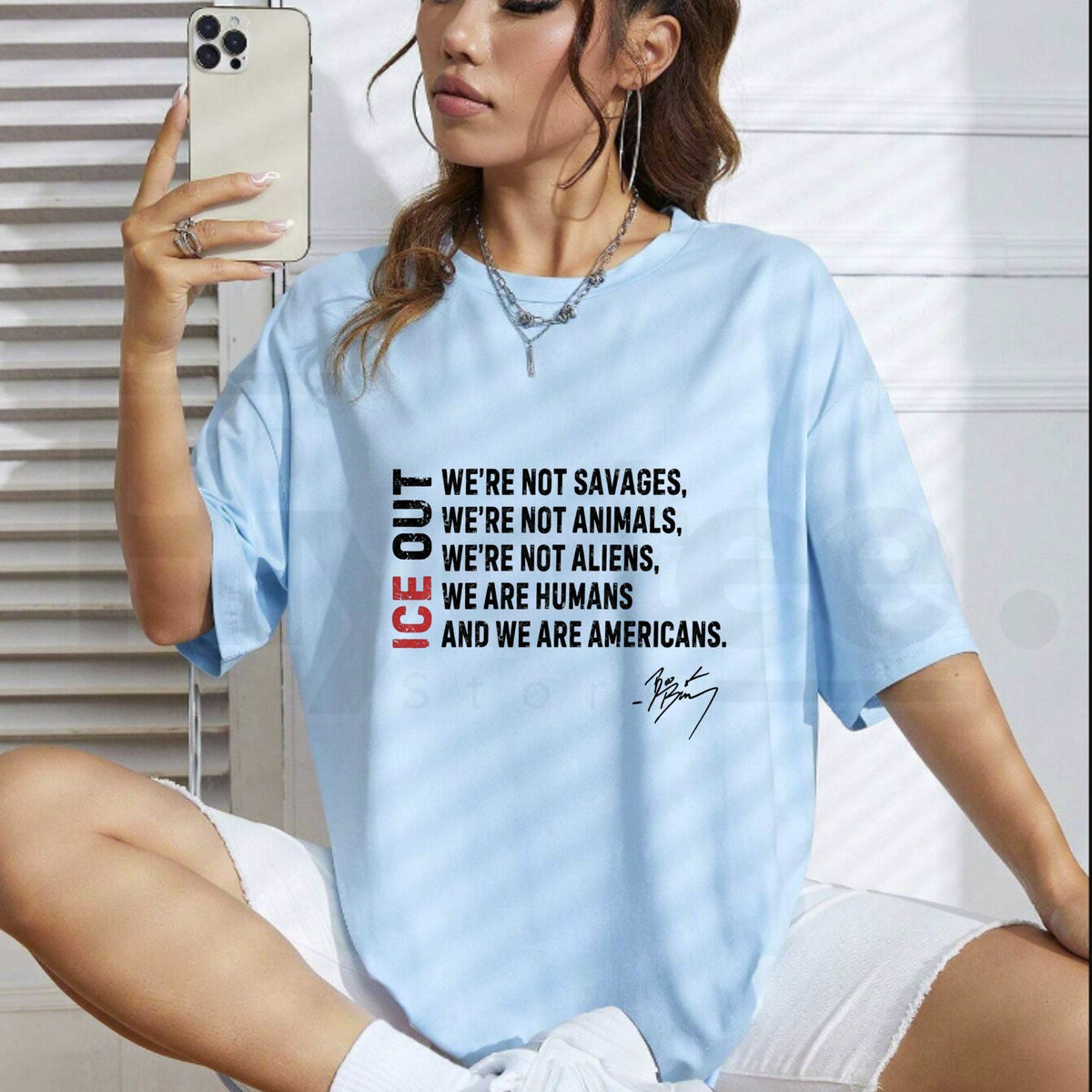 Retro "I.C.E. Out" Political Activist – Vintage Social Justice