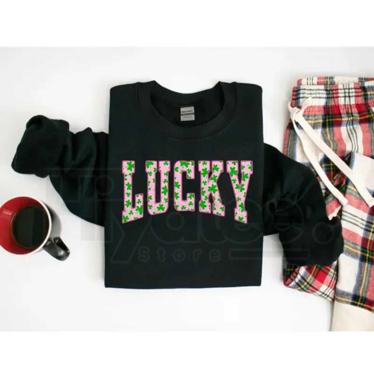 Lucky Clover Sweatshirt: Cute St. Patrick’s Day Green Shamrock Crewneck