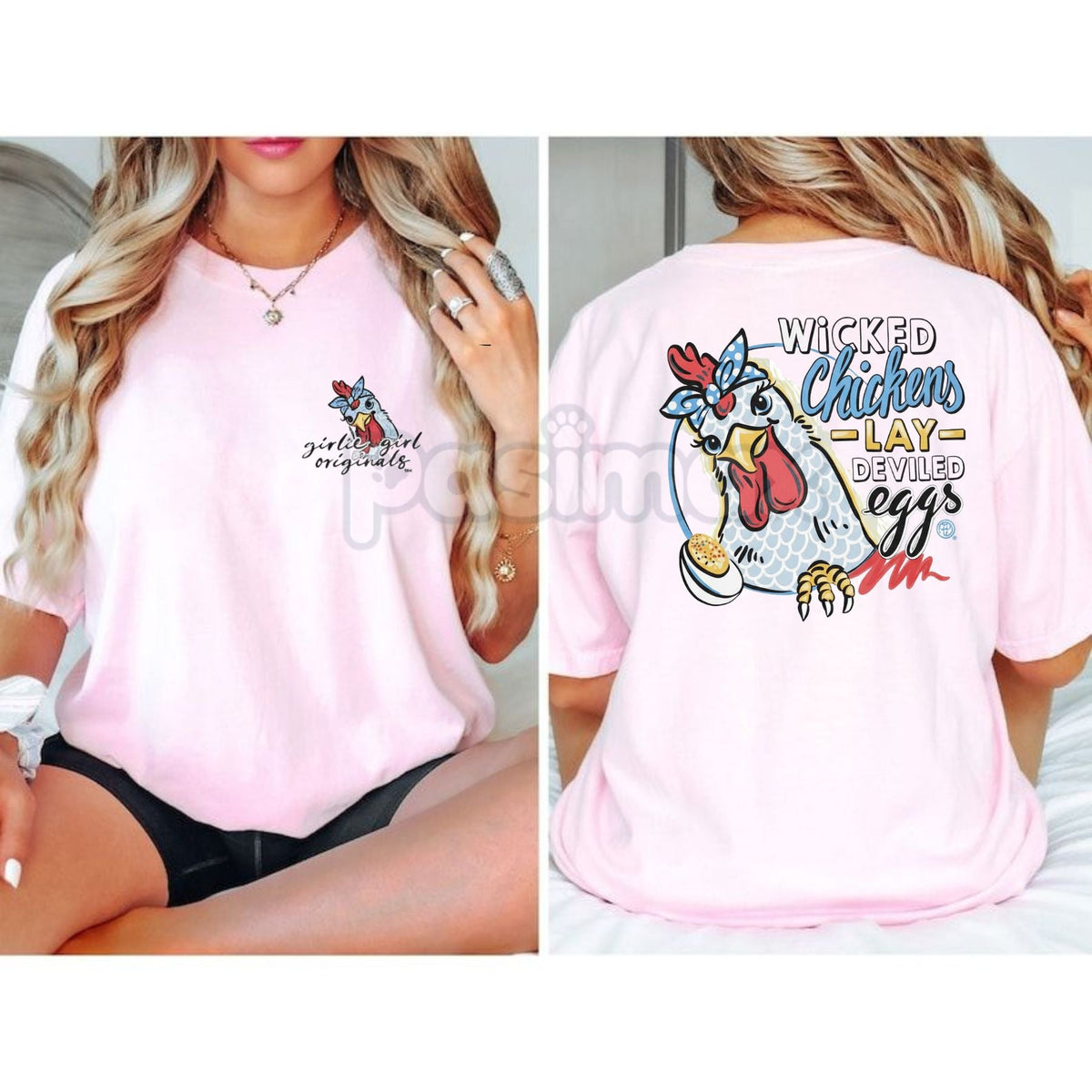 "Wicked Chickens Lay Deviled Eggs" T-Shirt - Funny Farm Pun Tee, Humorous Chicken Apparel