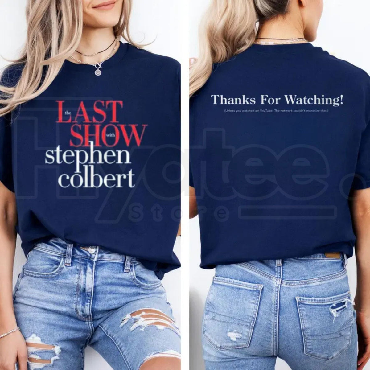 "Late Night Show" Parody – Funny TV Host Style Double-Sided Graphic Top