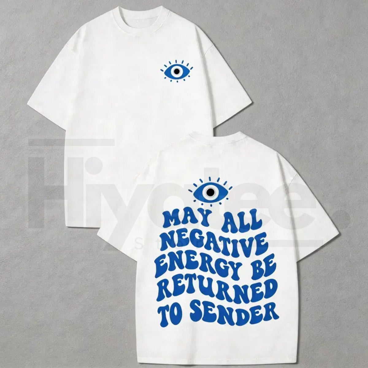 Evil Eye Energy Shield Vintage Washed T-Shirt – Unisex Cotton Streetwear Graphic Tee