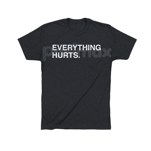 "EVERYTHING HURTS" Funny Graphic Tee - Workout & Chronic Pain Sarcastic Statement Shirt, Unisex Humor Apparel