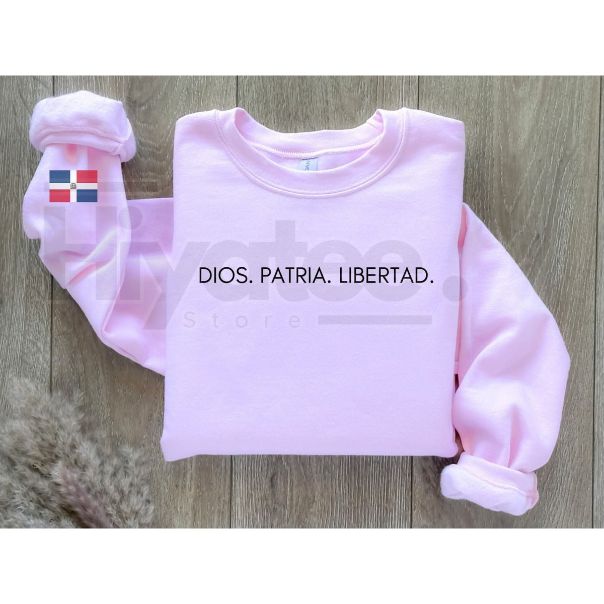 DIOS.PATRIA.LIBERTAD Sweatshirt: Dominican Republic National Motto Jumper, Patriotic Spanish Pride Crewneck, DR Heritage Gift