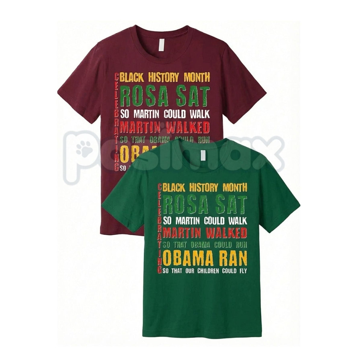 Celebrating Black History Month T-Shirt - Rosa Martin Obama Premium Tee, Civil Rights Leaders Graphic Shirt, Black Excellence Legacy Apparel, MLK Rosa Parks Obama History Top