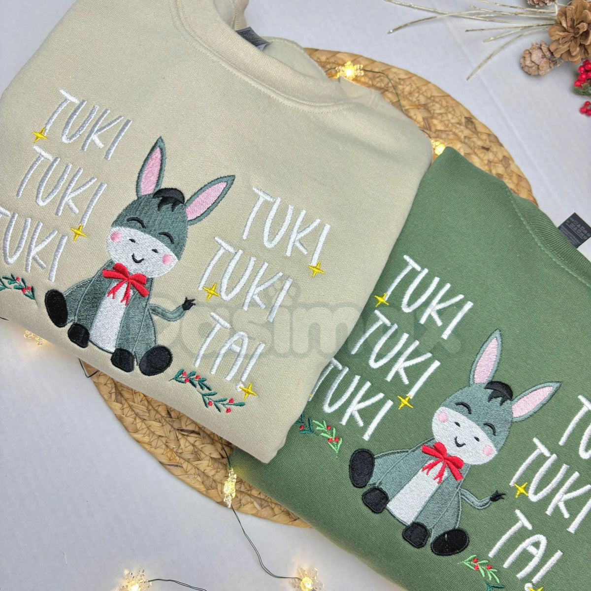 Mi Burrito Sabanero "Tuki Tuki Tuki" Embroidered Sweatshirt – Latin Christmas Crewneck