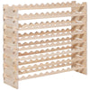 96 Bottle Stackable Modular Wine Rack, 8-Tier Wine Bottle Holder,Solid Wood Floor Freestanding Wine Storage Rack For Pinot Noir bottles,For Kitchen, Cellar, and Bar, Natural