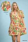Umgee Jacquard Abstract Print Mini Dress