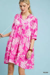 Umgee Floral Babydoll Dress with Pockets