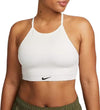Nike Womens Indy Seamless Ribbed Light-Support Non-Padded Sports Bra (US Alpha Medium Regular Regular White)