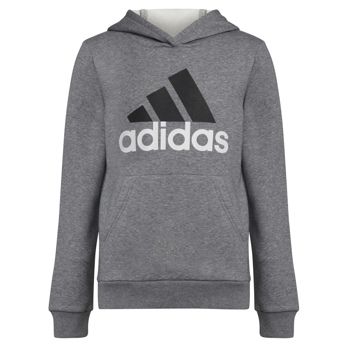 adidas Boys Chop Pullover Hoodie Charcoal Grey Heather Small (8)