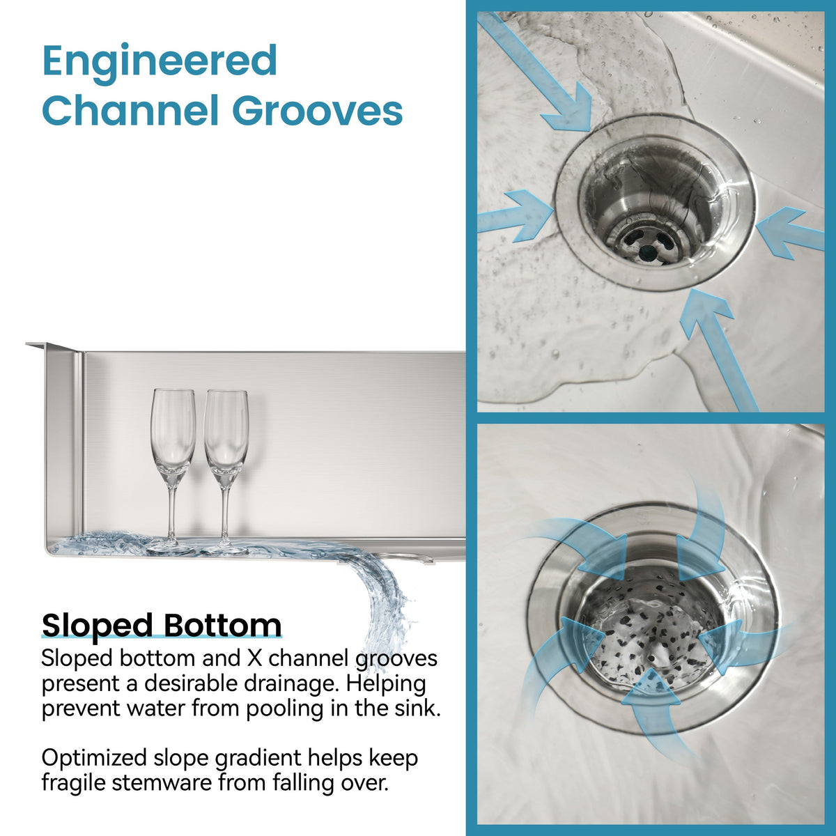 Stainless Steel Kitchen Sink, 23″x19″ Single Bowl, Overmount Handmade Sink in Dark Gray, with US Standard Drain and Hook