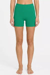 Brushed Microfiber Wide Waistband Biker Shorts