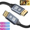 1m/2m/5m High Speed 1.4Gbp Slim and Flexible Ultra HD 8K 4K 144Hz 165Hz Display Port Adapter For Monitor PC Laptop Projector