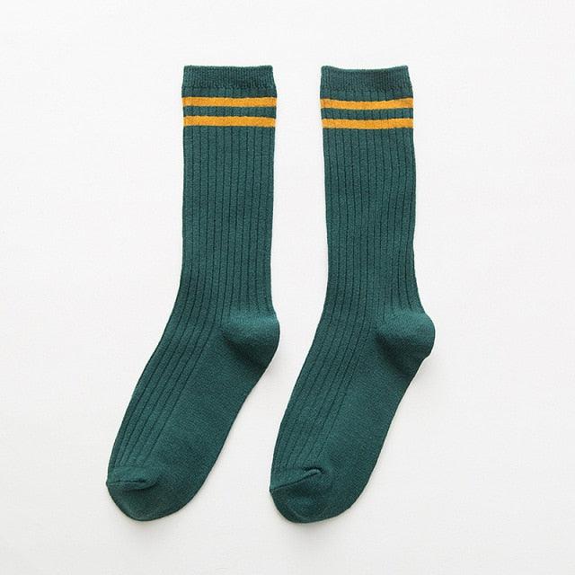 1Pair Ladies Pile Socks for Autumn Winter Pure Cotton Socks Solid Color Keep Warm Women Socks Mid Tube Socks Thickening Cashmere Socks For Men And Women
