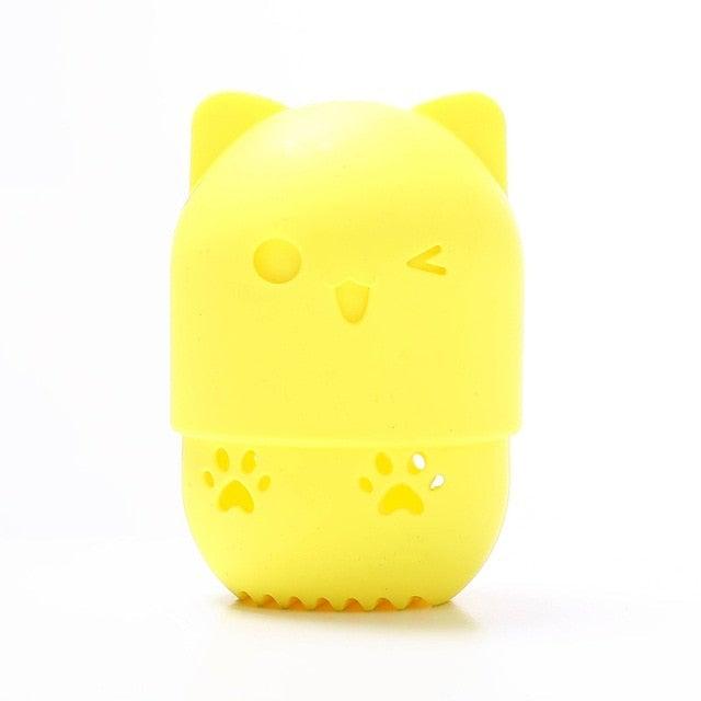 1PC Luxury Powder Puff Holder Sponge Makeup Drying Case Portable Soft Silicone Cosmetic Sponge Box Holder Elegant Soft Design