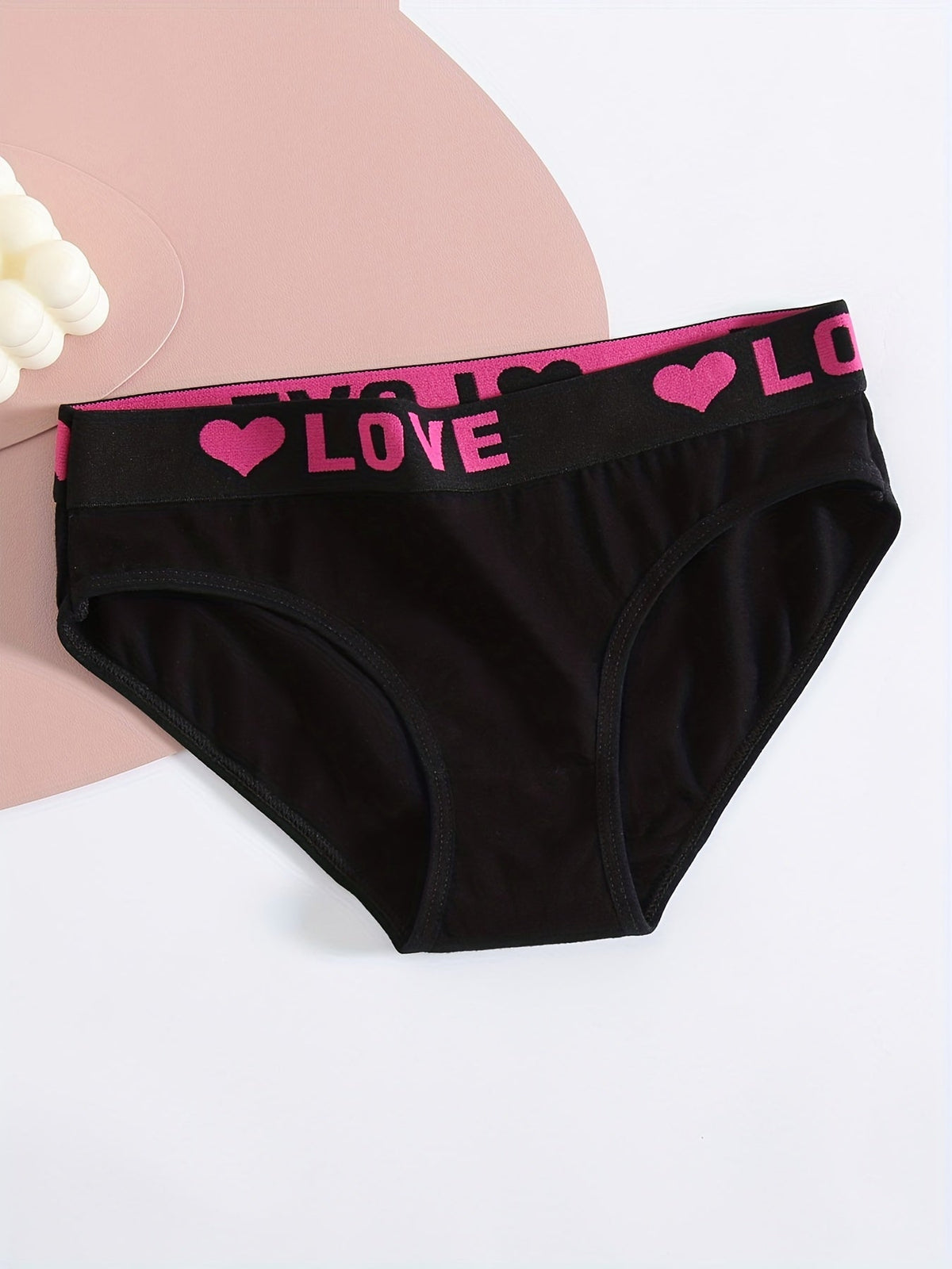 Soft Touch 6-Pack Seamless Bikini Briefs for Women – Colorful Drop Waist Cotton Panties with Stretch Fit & Alphabet Print – Women's Everyday Lingerie & Underwear Essentials for Summer