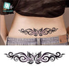 2021 Temporary Waterproof Butterfly Tattoo Black Design Waist Body Fake Tattoo Flower Sticker For Women Girls