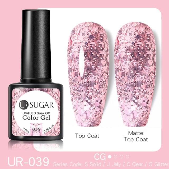 2022 New Reflective Glitter Nail Gel 8ml  Permanent UV/LED Glossy Effect Popular Diamond Nail Gel Design For Womens