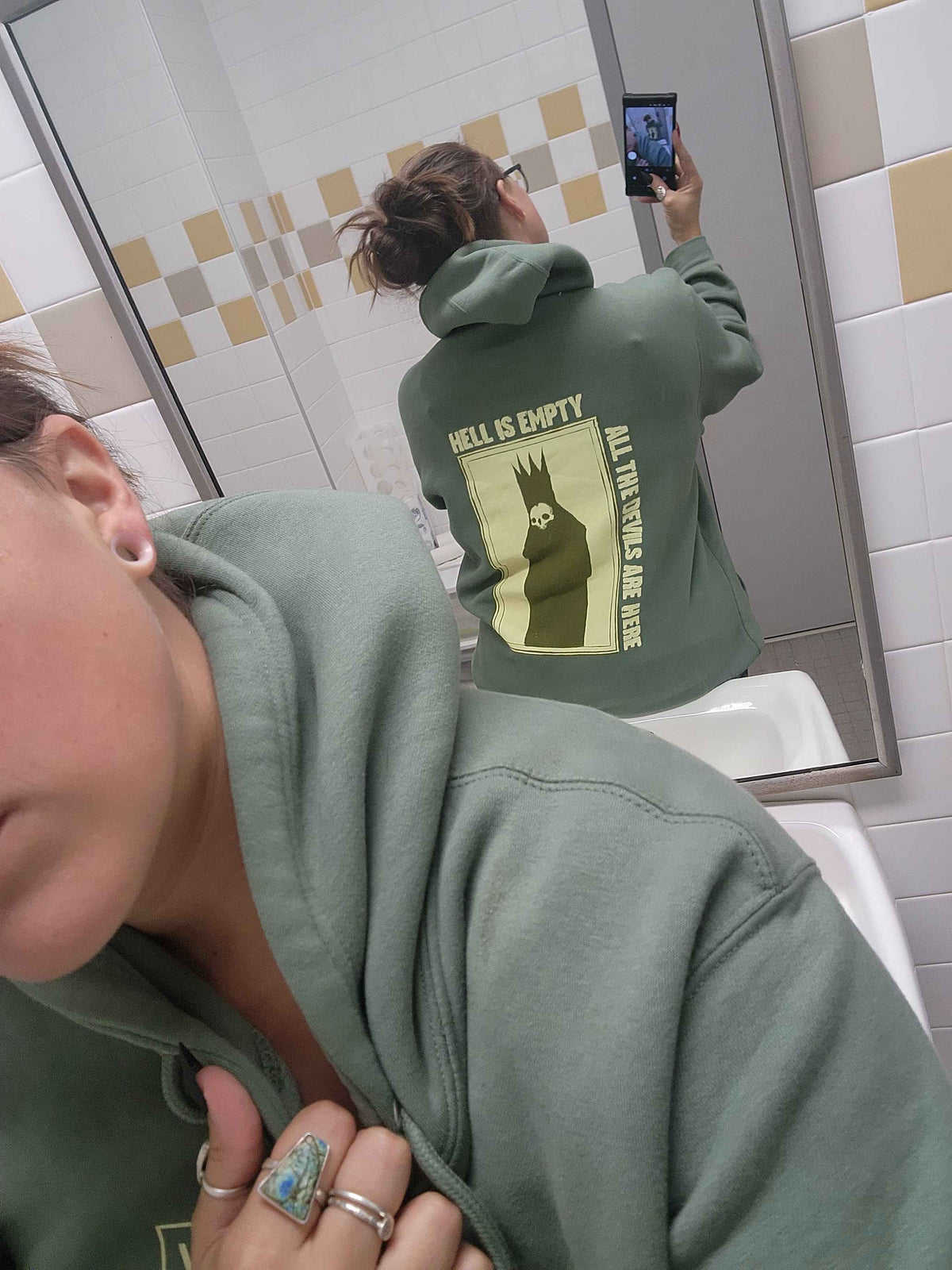 Hell is Empty Pullover Hoodie Sage