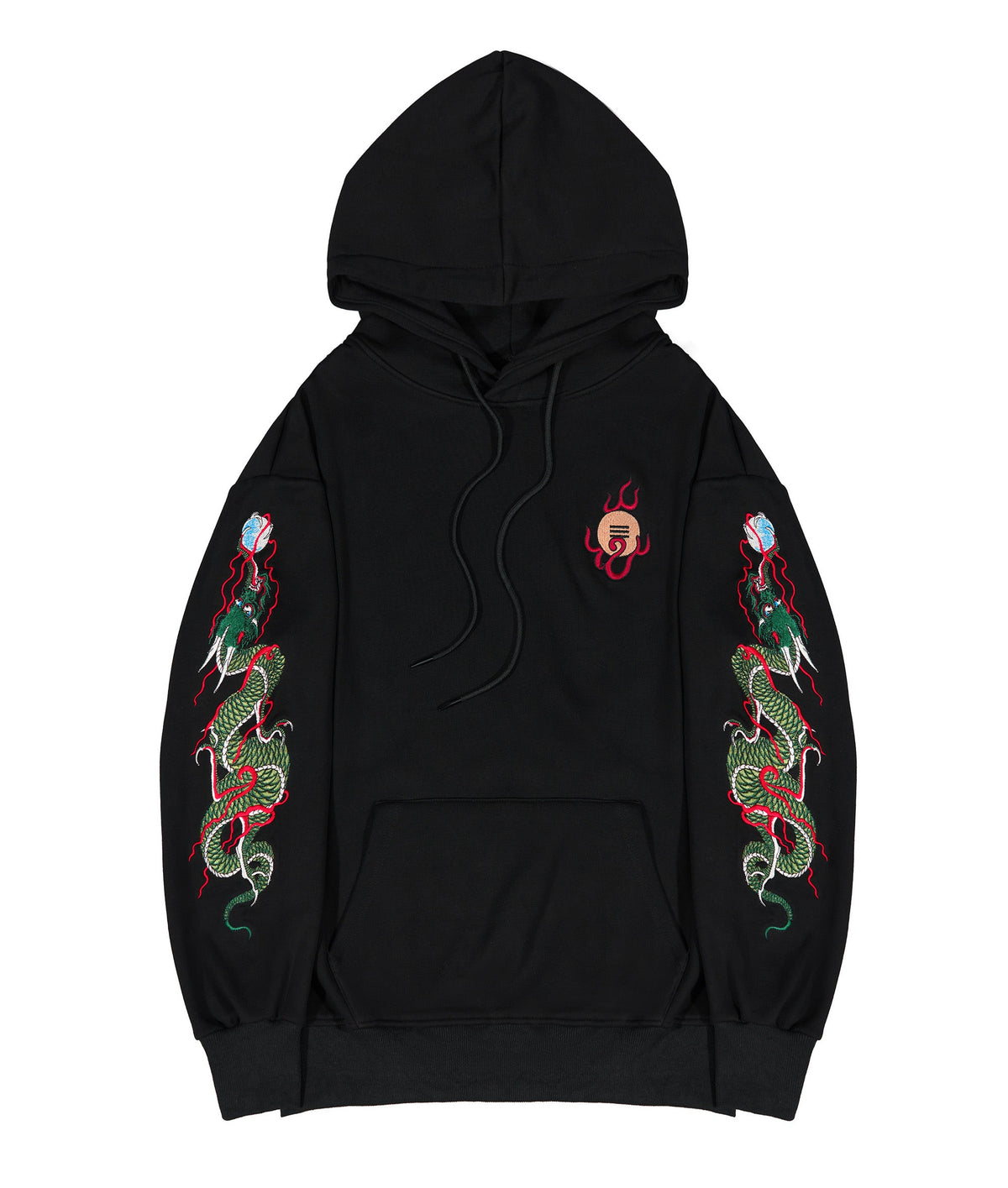 KH9005 Green Dragon Embroidery Hoodie